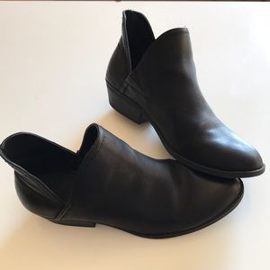 Black Faux leather booties